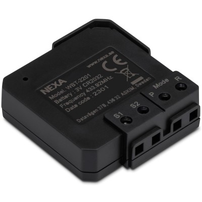 Nexa - WBT-2201 Inbyggnadsändare batteri På/Av/Dimmer 2 kanaler - A11261