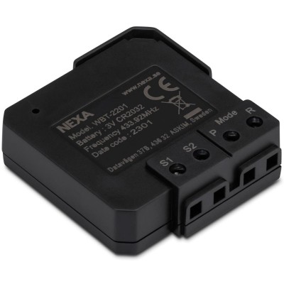 Nexa - WBT-2201 Inbyggnadsändare batteri På/Av/Dimmer 2 kanaler - A11261