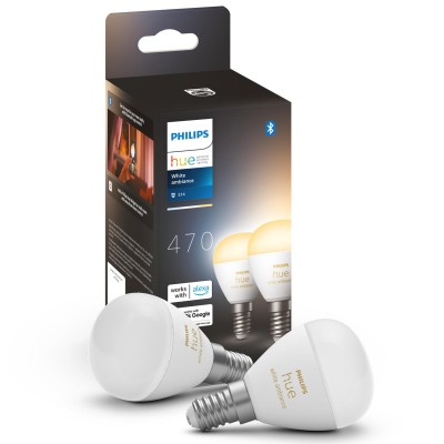 Philips Hue - White Ambiance E14 Klot 470 lm 2-pack - A10798