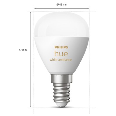 Philips Hue - White Ambiance E14 Klot 470 lm 2-pack - A10798