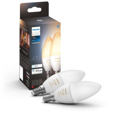 Philips Hue - White Ambiance E14 Kron 470 lm 2-pack - 929002294404