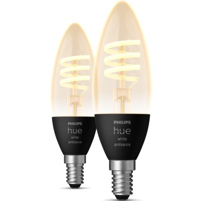 Philips Hue - White Ambiance Filament E14 Kron 350 lm 2-pack - A10980