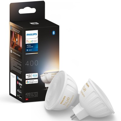 Philips Hue - White Ambiance GU5.3 MR16 12V 400lm 2-pack - A11126
