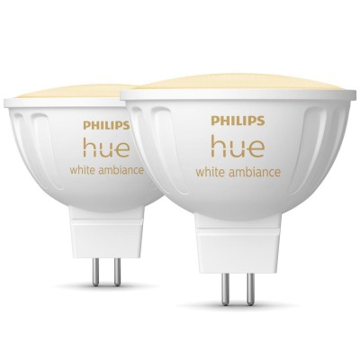 Philips Hue - White Ambiance GU5.3 MR16 12V 400lm 2-pack - A11126
