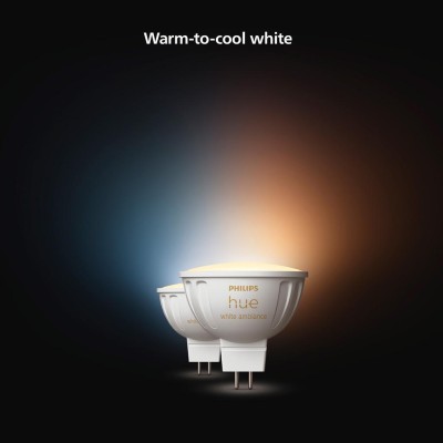 Philips Hue - White Ambiance GU5.3 MR16 12V 400lm 2-pack - A11126