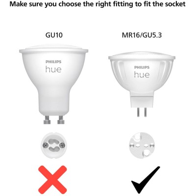 Philips Hue - White Ambiance GU5.3 MR16 12V 400lm 2-pack - A11126