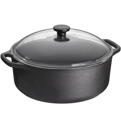 Skeppshult - Gryta rund 5,5 liter med glaslock - 0510