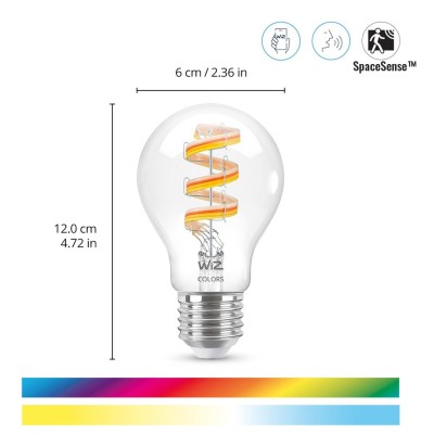 WiZ - WiFi Smart LED E27 40W Filament Färg + Varm-kallvit 470lm - A10775