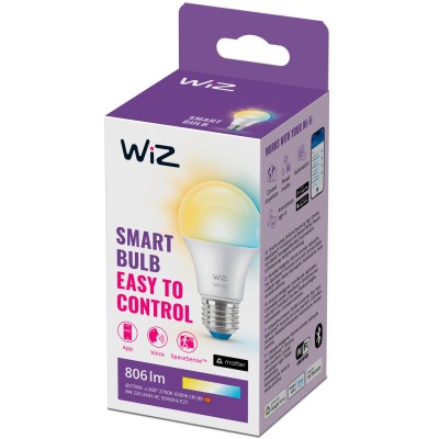 WiZ - WiFi Smart LED E27 60W 806lm Varm-kallvit 1-pack - A13068