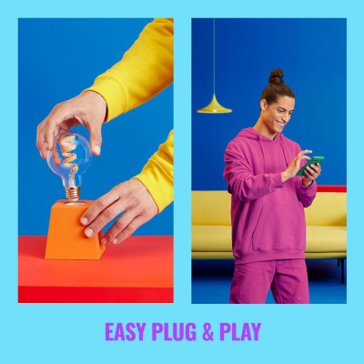 WiZ - WiFi Smart LED E27 G95 40W Filament Färg + Varm-kallvit 470lm - A10776