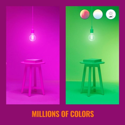 WiZ - WiFi Smart LED E27 G95 40W Filament Färg + Varm-kallvit 470lm - A10776