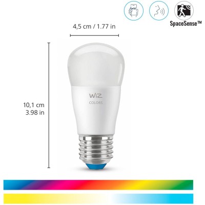 WiZ - WiFi Smart LED E27 P45 40W 470lm Färg - A12509