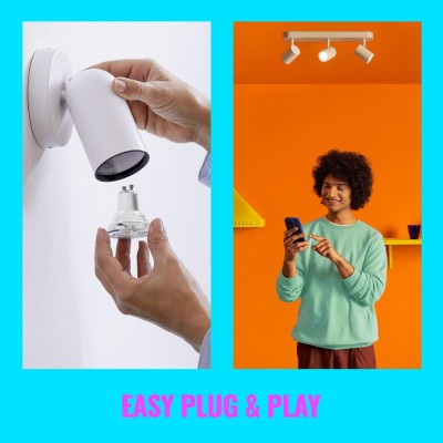 WiZ - WiFi Smart LED GU10 50W 345lm Varm-kallvit 1-pack - A13067