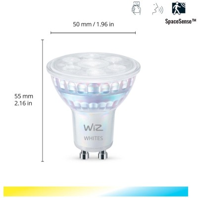 WiZ - WiFi Smart LED GU10 50W 345lm Varm-kallvit 1-pack - A13067