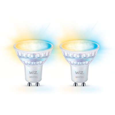 WiZ - WiFi Smart LED GU10 50W 345lm Varm-kallvit 2-pack - A13072