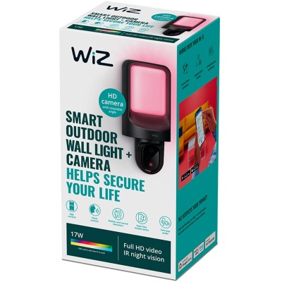WiZ - WiFi Smart Vägglampa Utomhus med inbyggd kamera - A13057
