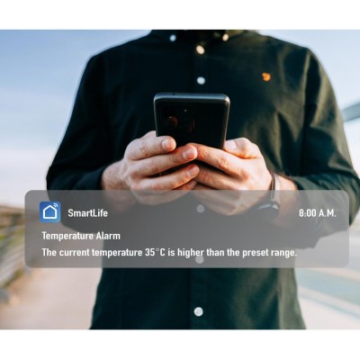 Smart Temp- & luftfuktighetssensor Wifi Tuya