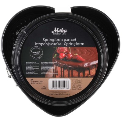 Springformar med löstagbar botten 2 st.