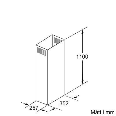 Bosch - DHZ1246 - Skorstensförlängning, 1100 mm, Rostfritt stål