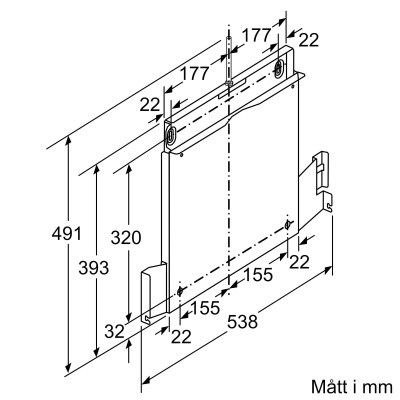 Bosch - DSZ4660 - Nedsänkningsram, 538 mm