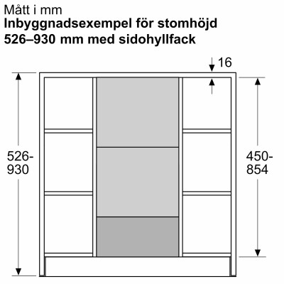 Bosch - DWZ1IB6K2 - Skorstensförlängning, 450-854 mm, Mattsvart