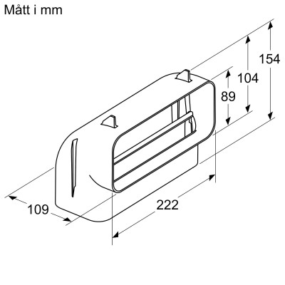 Bosch - HEZ9VDSB3 - Platt fläktkanal, 90 °, Vertikal böj "M"