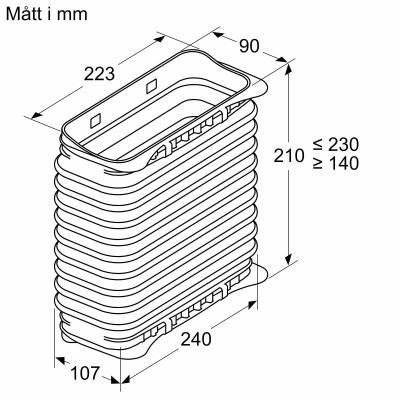 Bosch - HEZ9VDSS2 - Platt fläktkanal, Anslutning för fläktkanaler