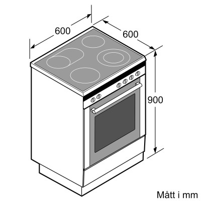 Bosch - HLN39A060U - Serie 4, Spis med induktionshäll, Svart