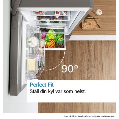 Bosch - KGN362LDF - Serie 4, Kombinerad kyl/frys, 186 x 60 cm, Inox-Look, Total No Frost