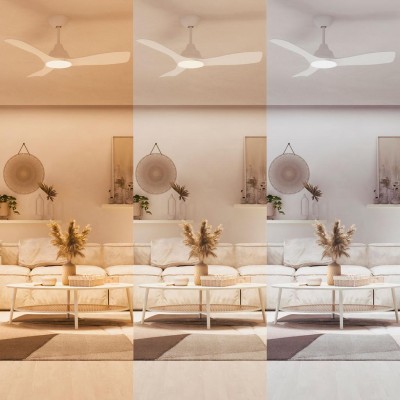 Takfläktslampa Ø135 cm 35W / 24W Justerbart vitt ljus