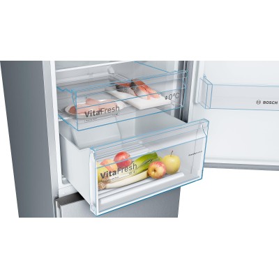 Bosch - KGN36VLED - Serie 4, Kombinerad kyl/frys, 186 x 60 cm, Inox-Look, Total No Frost