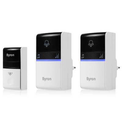 Trådlös dörrklocka Kinetic/x2 Plug-in B415 Svart/Vit