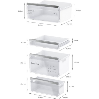 Bosch - KIV86VFE1 - Serie 4, Integrerad kyl/frys, 177.2 x 54.1 cm, Platta gångjärn