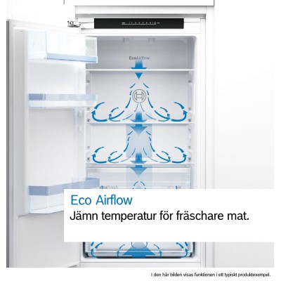 Bosch - KIV87VFE0 - Serie 4, Integrerad kyl/frys, 177.2 x 54.1 cm, Platta gångjärn