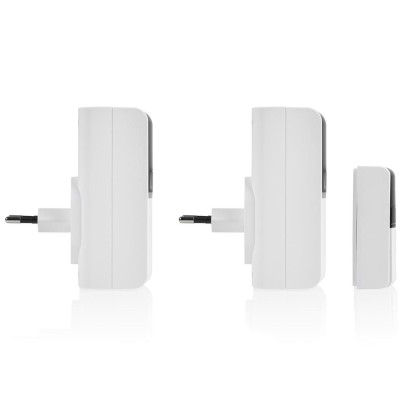 Trådlös dörrklocka Kinetic/x2 Plug-in B415 Svart/Vit