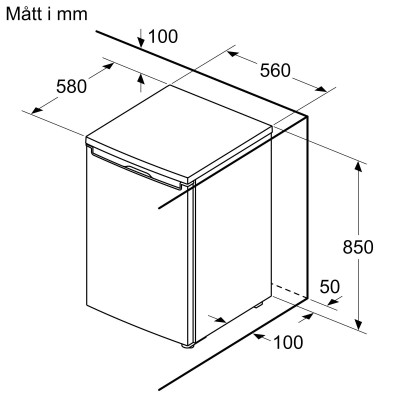 Bosch - KTL15NWEB - Serie 2, Bänkkylskåp, Vit