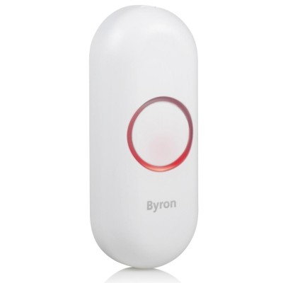 Byron - Trådlös tryckknapp till dörrklocka DBY510 Vit - DBY-23510