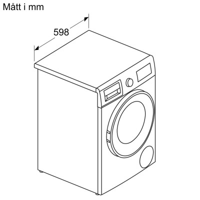 Bosch - WNA134L0SN - Serie 4, Kombinerad tvätt och tork, 8/5 kg, max. 1400 varv/min