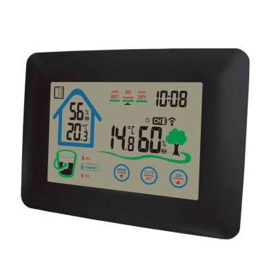 Väderstation Klocka Inne/Ute-givare WS-520 Svart