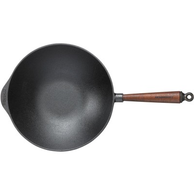 Wok med trähandtag 30 cm. 3,5 liter