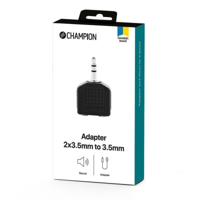 Champion - Adapter 3,5mm hane - 2 x 3,5mm honor - CH3163