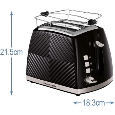 Russell Hobbs - Brödrost Svart Groove 2S Toast 26390-56 - A11041