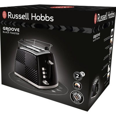 Russell Hobbs - Brödrost Svart Groove 2S Toast 26390-56 - A11041