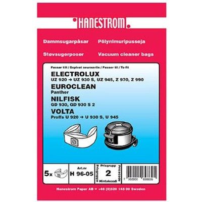 Haneström - Dammpåsar Nilfisk  5pack VP930 - H96-05
