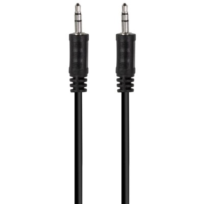 Audiokabel 3,5mm-hane - 3,5mm-hane Stereo 0,2m Svart
