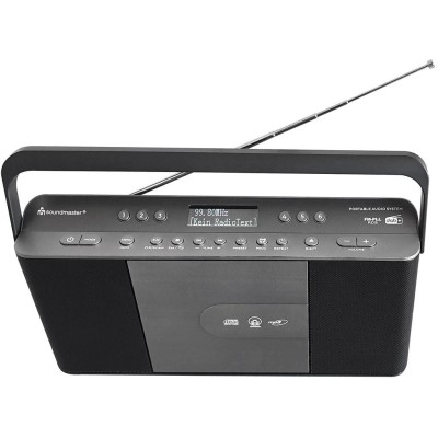 Soundmaster - Boombox CD Radio FM Snabbval RCD1870SW Svart/Silvergrå - A14657