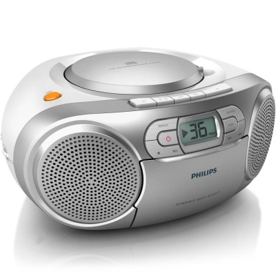 Boombox CD Radio Kassett AZ127/12 Silver-grå