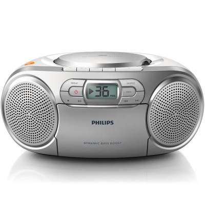 Philips - Boombox CD Radio Kassett AZ127/12 Silver-grå - AZ127/12