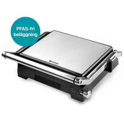 Champion - Paninigrill Pro Health 2in1 med Bordsgrill 2000W PG600 Rostfri - A13447