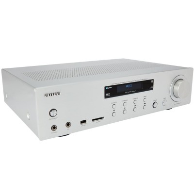 Förstärkare med Bluetooth 2 x 60 Watt RMS Silver